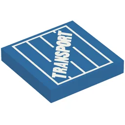 Tile 2 x 2 with Transport Text on Crate Print