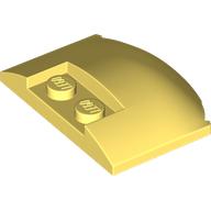 Lego Brick Round 3 x 4 x 2/3 Triple Curved with 2 Sunk Studs / Bright Light Yellow
