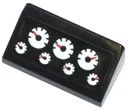 Slope 30 1 x 2 x 2/3 with 7 Gauges Pattern (Sticker) - Set 42024