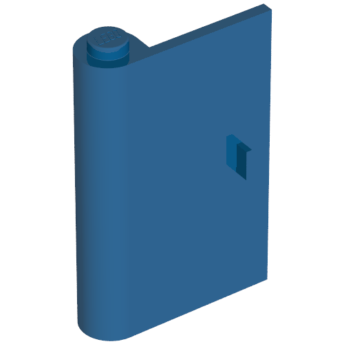 Lego Door 1 x 3 x 4 Left with Thin Handle / Blue