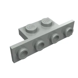 Bracket 1 x 2 - 1 x 4 [Square Corners] / Light Gray