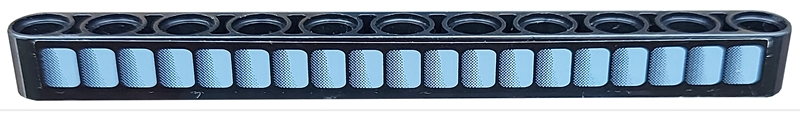 Lego Technic, Liftarm Thick 1 x 11 with Sand Blue Grille Pattern (Sticker) - Set 42002