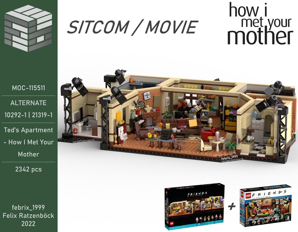 Lego How I Met Your Mother - Ted's Apartment - 10292 | 21319 - Alternate