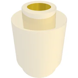 Brick Round 1 x 1 Open Stud / Chrome Gold