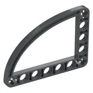 Technic Beam 5 x 7 L-Shape with Quarter Ellipse Thin / Dark Bluish Gray