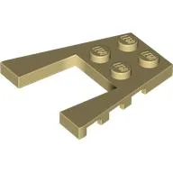 Wedge Plate 4 x 4 with 2 x 2 Cutout / Tan