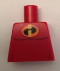 Lego Torso Muscles Outline with Incredibles Logo Pattern