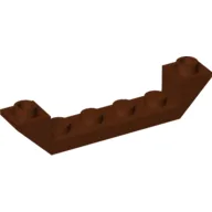 Brick Sloped Inverted 45° 6 x 1 Double with 1 x 4 Recessed / Reddish Brown
