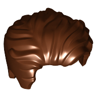 Lego Hair Swept Left Tousled [Plain] / Reddish Brown