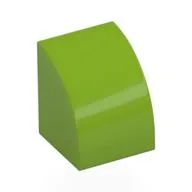 Brick Curved 1 x 1 / Lime