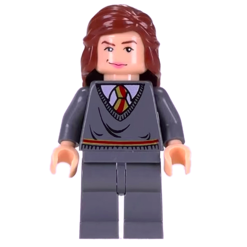 Lego Hermione Granger, Gryffindor Sweater, Mid-Length Hair with Braid