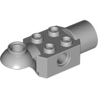 Lego Technic Brick Special 2 x 2 with Pin Hole, Rotation Joint Ball Half [Horizontal Top], Rotation Joint Socket / Light Bluish Gray