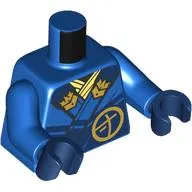 Torso, Robe, Dark Blue Trim, Gold Symbols Print, Blue Arms, Dark Blue Hands / Blue