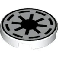 Tile Round 2 x 2 with Republic Eight-point Star Print