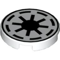 Lego Tile Round 2 x 2 with Republic Eight-point Star Print