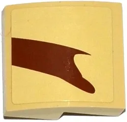 Slope, Curved 2 x 2 x 2/3 with SW Wookiee Gunship Pattern 3 Model Right Side (Sticker) - Set 75084