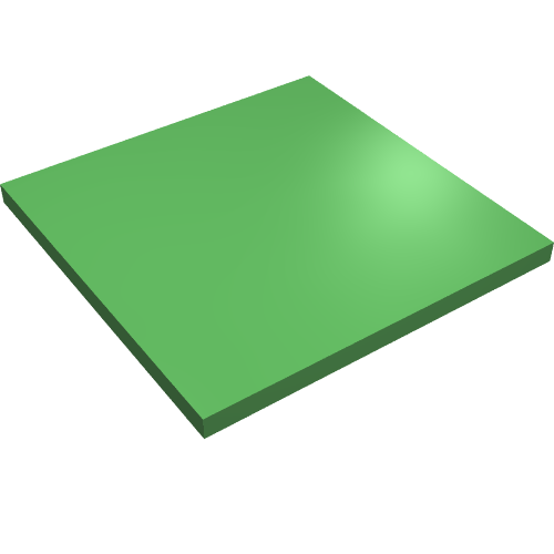 Lego Tile 6 x 6 with Bottom Tubes / Bright Green