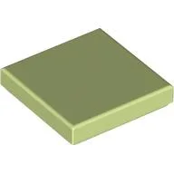 Tile 2 x 2 with Groove / Yellowish Green