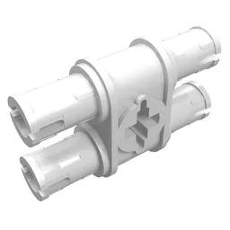 Technic Pin Double with Axle Hole / White
