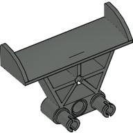 Lego Spoiler 3 x 4 x 6 / Dark Gray