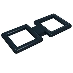 Double Squares (Brickheadz Glasses) / Black