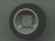 Wheel 18mm D. x 14mm with Black Tire 24 x 14 Shallow Tread (30285 / 30648) / Light Gray