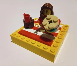 Picnic on beach diorama