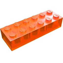 Brick 2 x 6 / Trans-Neon Orange