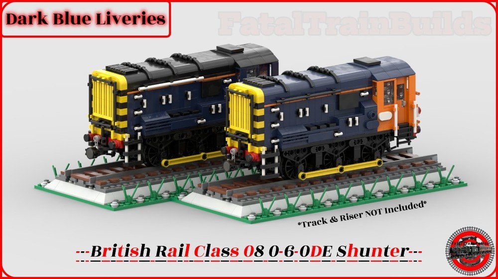 Lego British Rail Class 08 Shunters (8W) (Dark Blue)