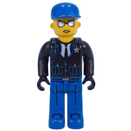 Juniors Midifig, Police - Blue Legs, Black Jacket, Blue Cap, Sunglasses / Black
