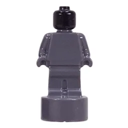 Minifig Trophy Statuette with Black Head Pattern