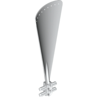 Lego Propeller 1 Blade 14L with Two Pin Holes and Four Axles / White