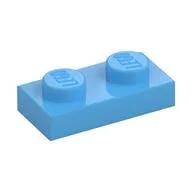 Plate 1 x 2 / Medium Blue