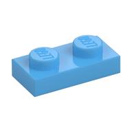 Lego Plate 1 x 2 / Medium Blue