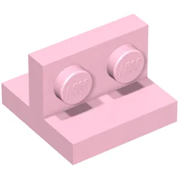 Bracket 2 x 2 with 1 x 2 Vertical Studs / Bright Pink