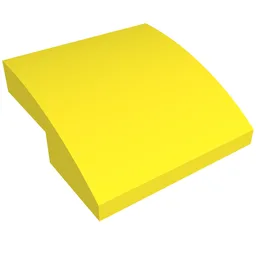 Brick Curved 2 x 2 x 2/3 / Vibrant Yellow
