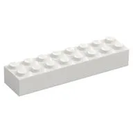 Brick 2 x 8 / White