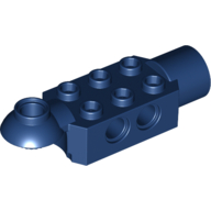 Lego Technic Brick Special 2 x 3 with Pin Holes, Rotation Joint Ball Half [Horizontal Top], Rotation Joint Socket / Dark Blue