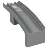 Duplo Train Track Bridge Middle Section, New Style Half Arch With Mid-Support / Light Bluish Gray