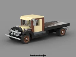 Vintage Flatbed Truck (Tan)