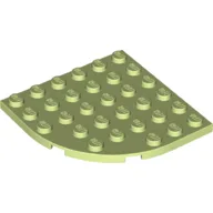 Plate Round Corner 6 x 6 / Yellowish Green