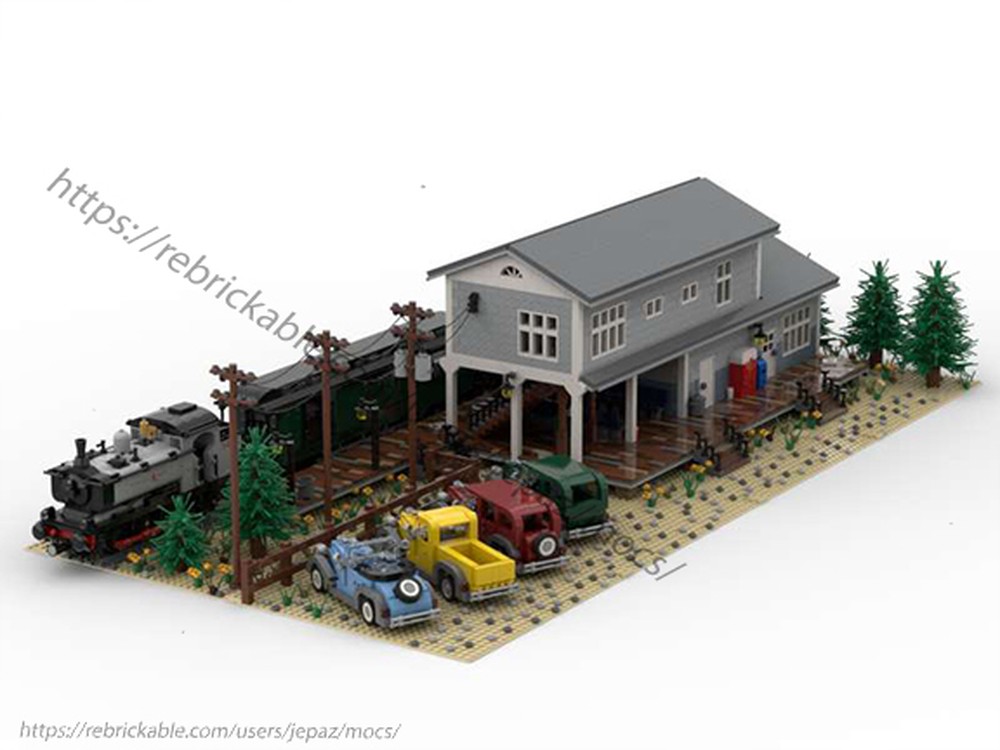 Lego Large Train Station