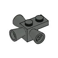 Brick Special 1 x 1 with 3 Speakers / Loudspeakers / Space Positioning Rockets / Dark Gray