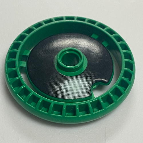 Lego Technic Disc 5 x 5 Notched, No Pin with Pit Droid Nose Print