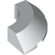 Brick Round Corner 4 x 4 x 1 with Bottom Cut Outs, No Studs, Flat Top / White