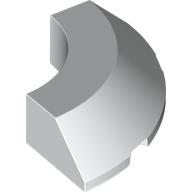 Lego Brick Round Corner 4 x 4 x 1 with Bottom Cut Outs, No Studs, Flat Top / White