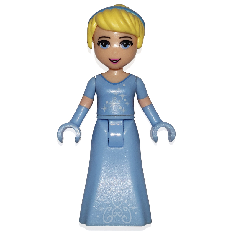 Lego Cinderella - Bright Light Blue Dress, Silver Stars, hair Band