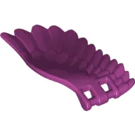 Creature Body Part, Wing 4 x 7 Right with Feathers and Handles for Clips / Magenta