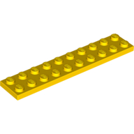Lego Plate 2 x 10 / Yellow