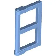 Window 1 x 2 x 3 Pane with Thick Corner Tabs / Medium Blue